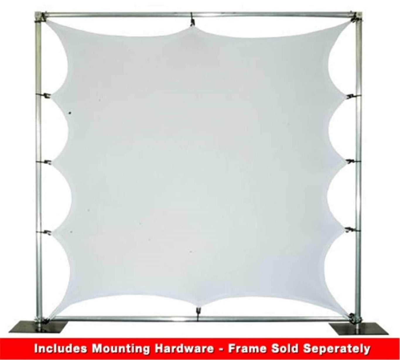 A relevant stock photo of motorized dj projection screen on truss with projector in a typical setting.