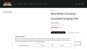 Mox Motors - Insulated Tent