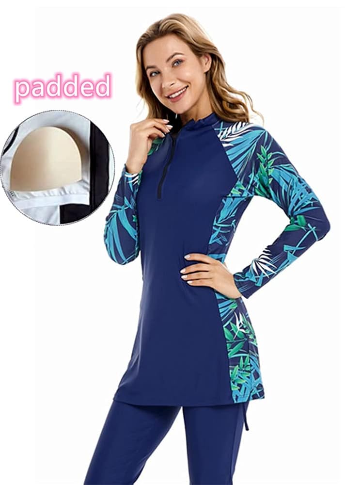 A relevant stock photo of muslim swimwear in a typical setting.