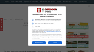 MyOutdoorPlans - 20x20 Gable Roof Wood Shed Plans