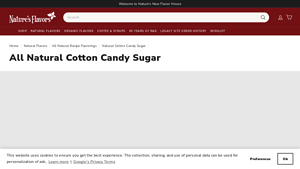 Nature's Flavors - All Natural Cotton Candy Sugar
