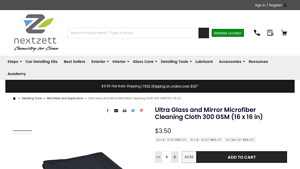 Nextzett - Ultra Glass and Mirror Microfiber Cleaning Cloth
