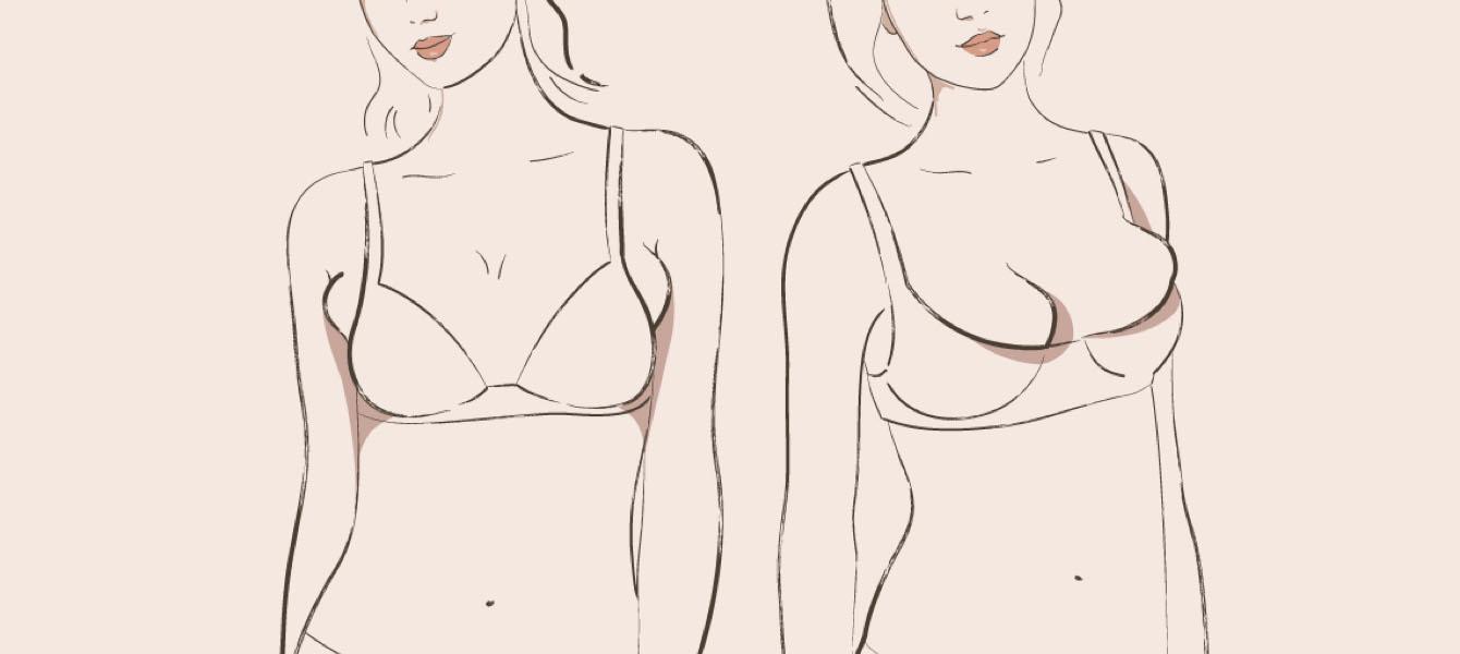 A relevant stock photo of overflowing bra in a typical setting.