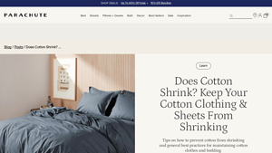 Parachute Home - Cotton Care Tips