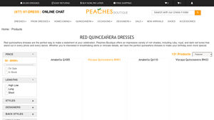 Peaches Boutique - Red Quinceañera Dresses