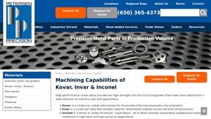 Petersen Precision - High-Performance Nickel Alloys