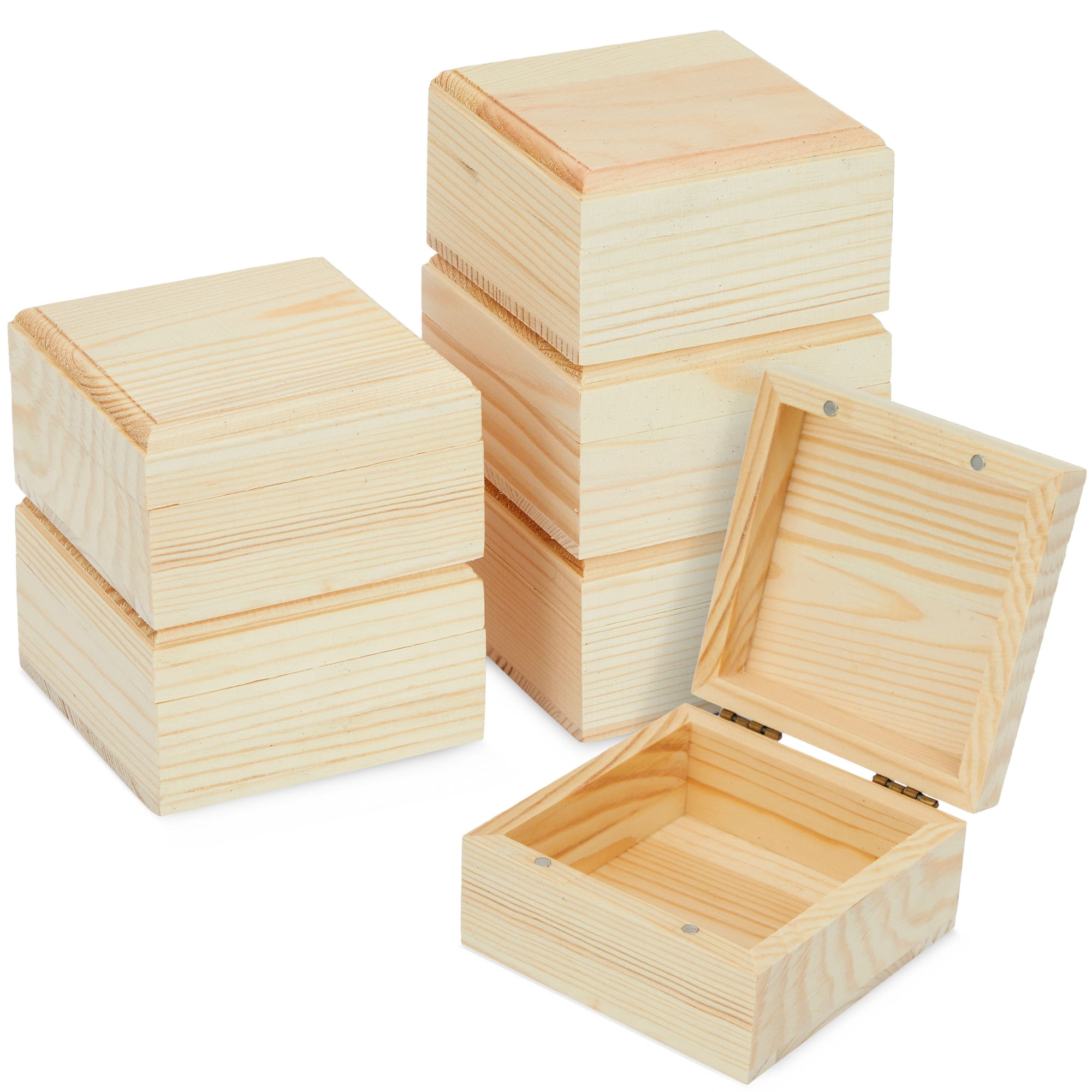 A relevant stock photo of pinewood boxes in a typical setting.