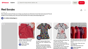 Pinterest - Red Medical Scrubs