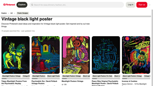 Pinterest - Vintage Black Light Poster