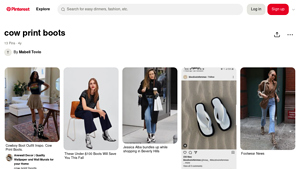 Pinterest - Cow Print Boots Under $100