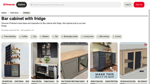 Pinterest - Modern Bar Cabinet with Fridge