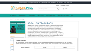 Plastic Mill - 95 Gallon Trash Bags