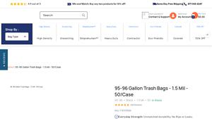 Plastic Place - 95 Gallon Black Trash Bags
