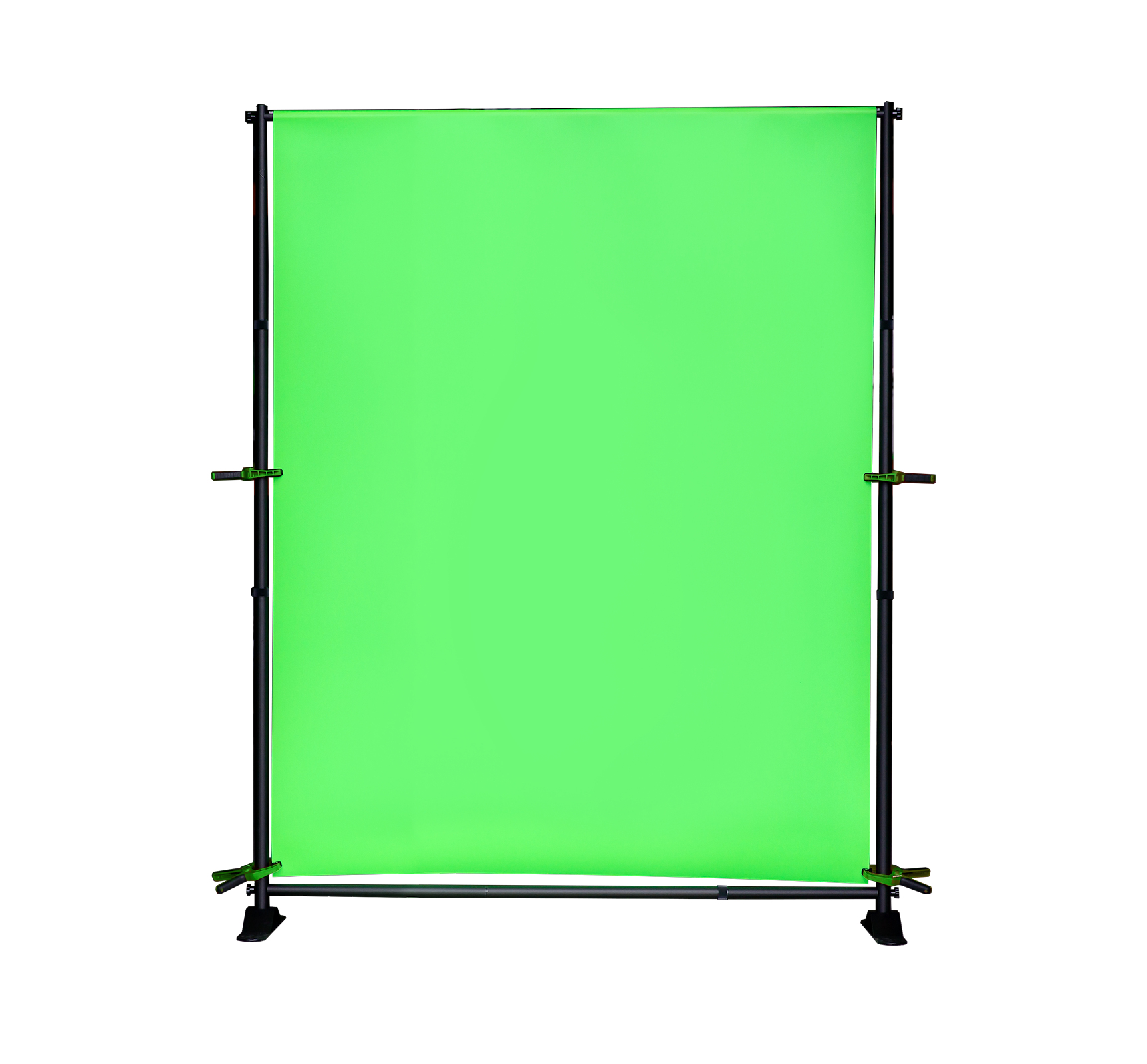 A relevant stock photo of portable green screen in a typical setting.