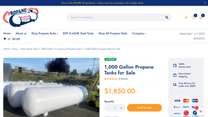 Propane Tank Supplier - 1,000 Gallon Propane Tank