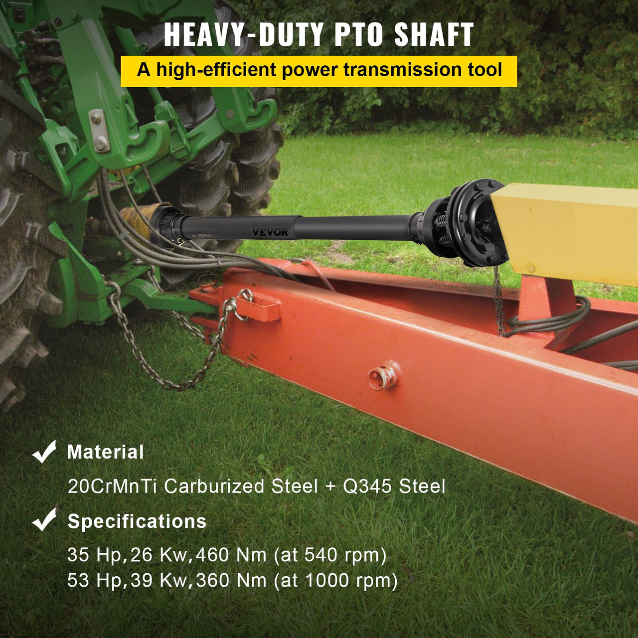 A relevant stock photo of pto shaft in a typical setting.