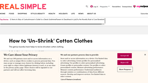 Real Simple - Cotton Care Tips