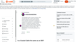 Reddit - SDI Cables Overview