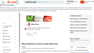 Reddit - Italian Ice Machines