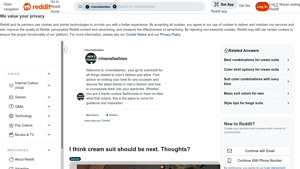 Reddit - Cream Suit Collection