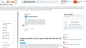 Reddit - Free Sex Toys and Safety Concerns