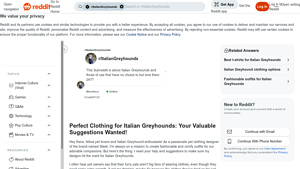 Reddit - Fashionable Clothing for Italian Greyhounds