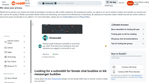 Reddit - Female Chat Buddies Subreddits