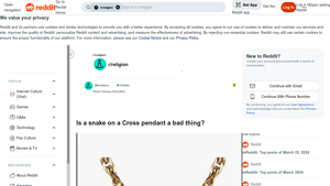 Reddit - Snake on a Cross Pendant