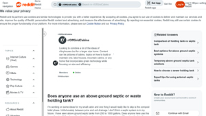 Reddit - Above Ground Septic Tanks