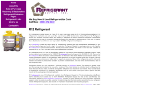 Refrigerant Supply - R12 Refrigerant