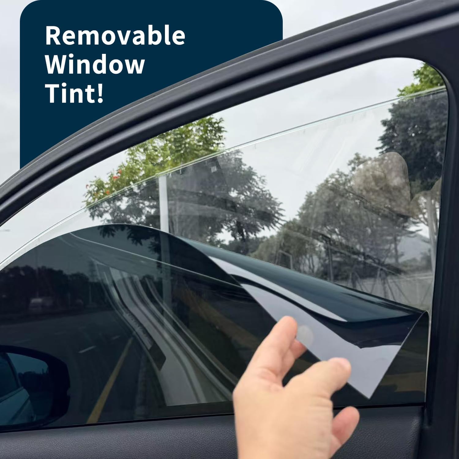 A relevant stock photo of removable window tint in a typical setting.