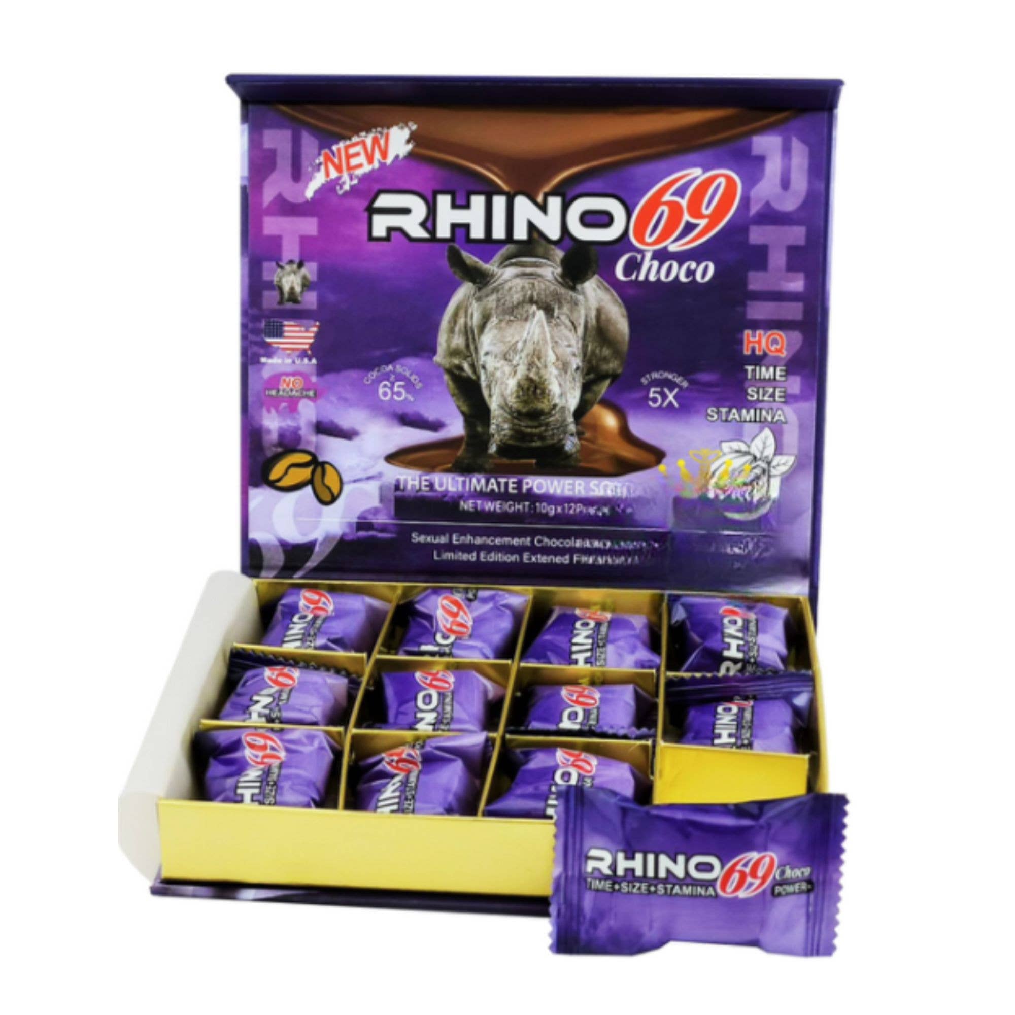 A relevant stock photo of rhino choco in a typical setting.
