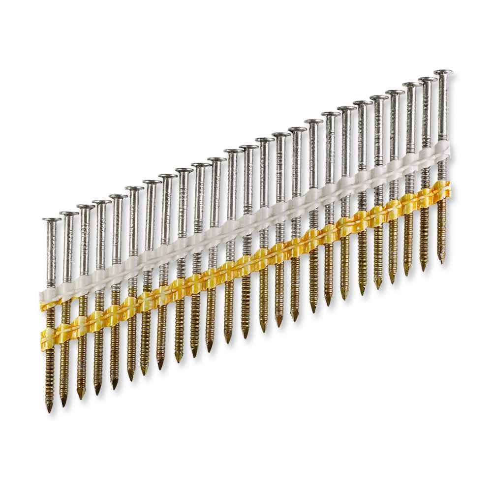 A relevant stock photo of ring shank nails in a typical setting.