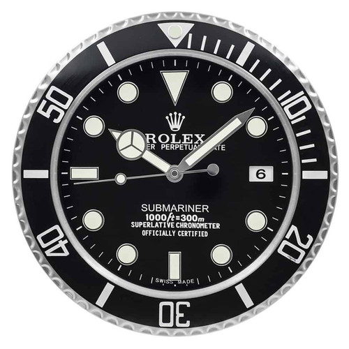 A relevant stock photo of rolex wall clock in a typical setting.