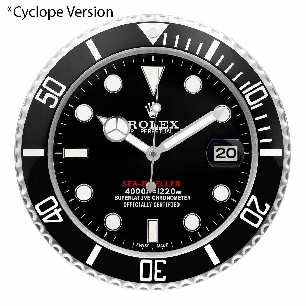 A relevant stock photo of rolex wall clock in a typical setting.