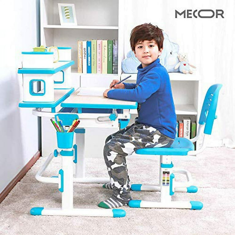 A relevant stock photo of school desk in a typical setting.