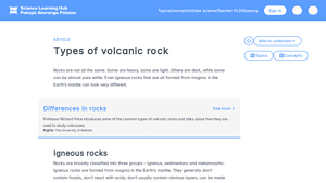 Science Learn - Types of Volcanic Rock