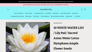 Seedville USA - 10 White Water Lily Seeds