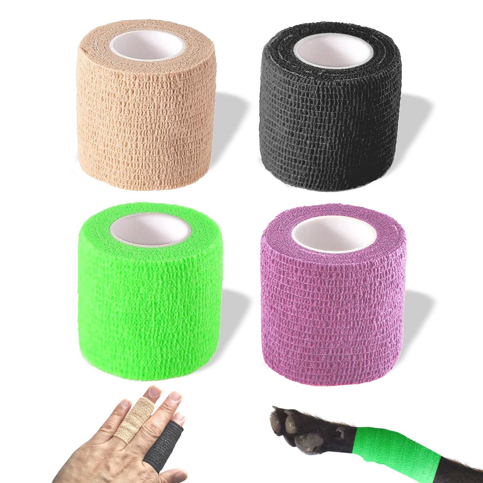 A relevant stock photo of self adhesive bandage wrap in a typical setting.