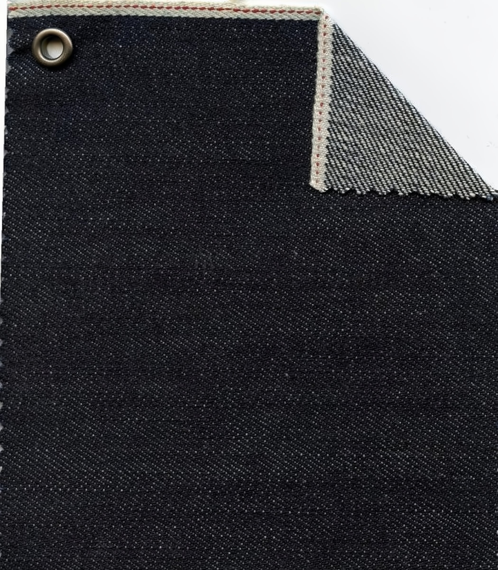 A relevant stock photo of selvedge denim material in a typical setting.