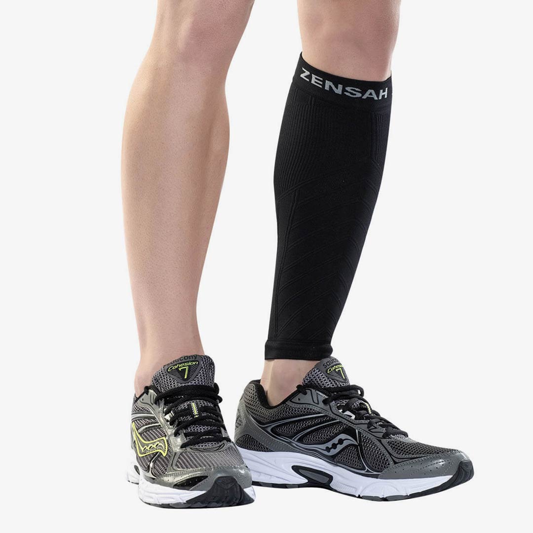 A relevant stock photo of shin splints support socks in a typical setting.