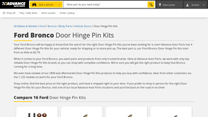 Dorman - Door Hinge Pin And Bushing Kit