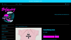 Bad Monkey - Stacked Monkey Onesie