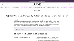 Luv Me Hair - 99J & Burgundy Hair Colors