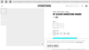 Overtime - OT Classic Rhinestone Hoodie