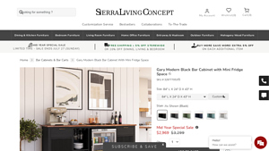 SiERRA Living - Gary Modern Black Bar Cabinet