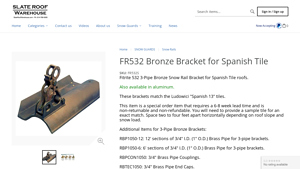 Fitrite - 532 3-Pipe Bronze Snow Rail Bracket