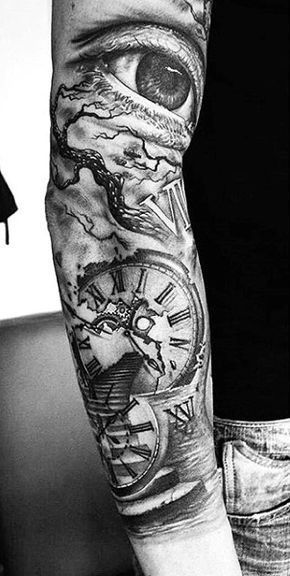 A relevant stock photo of sleeve tattoo designs for guys in a typical setting.