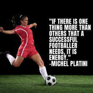 A relevant stock photo of soccer quotes in a typical setting.