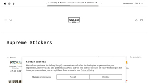 Soleygrail - Supreme Stickers